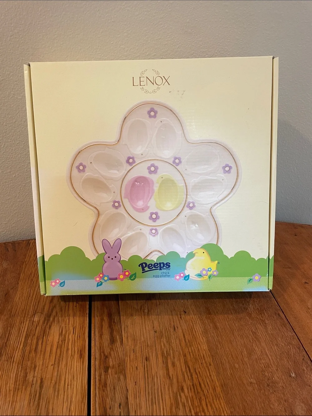 Lenox Peeps Deviled Egg Platter | Floral Ceramic Serving Dish | Retired